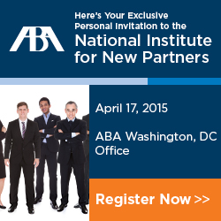 ABA Nat Inst New Partners April 17 2015 Wash DC